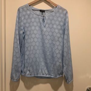 Light blue The Limited geometric print blouse. Size L.